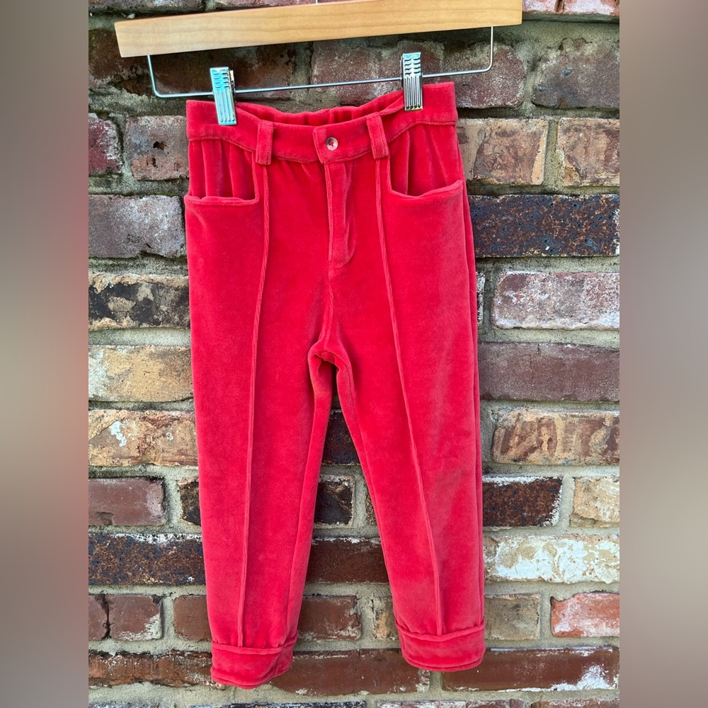 Kate Quinn Red Velour Pants
